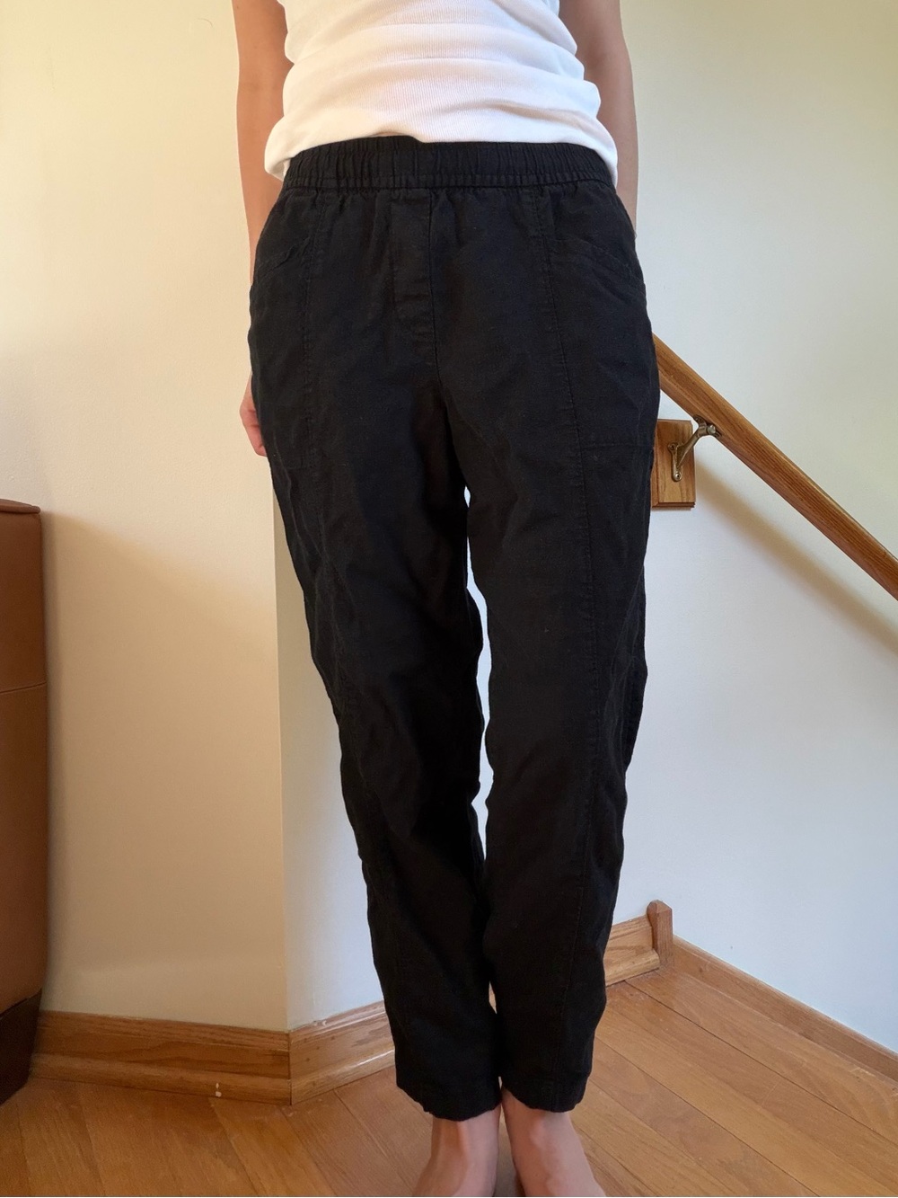 Old Navy Black Linen Pants